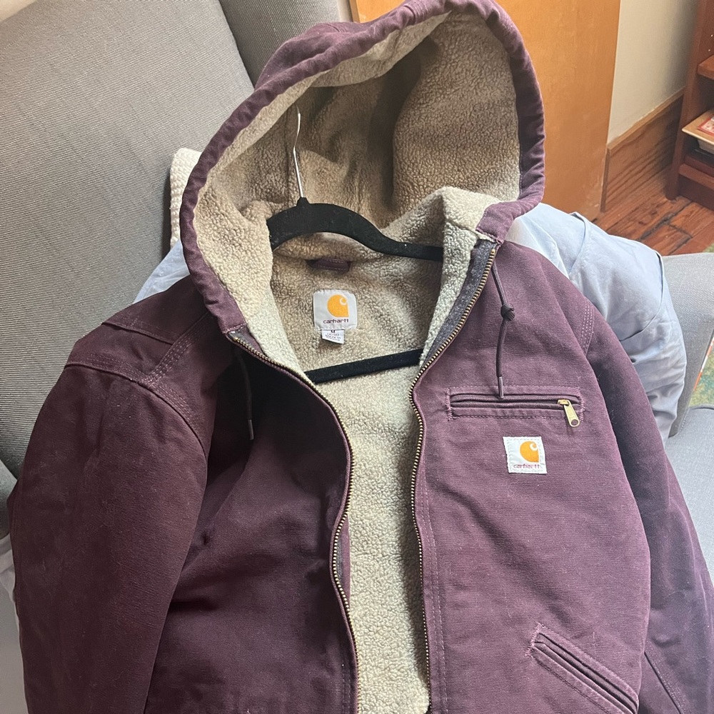 Women’s washed duck, Sherpa lined Carhartt jacket